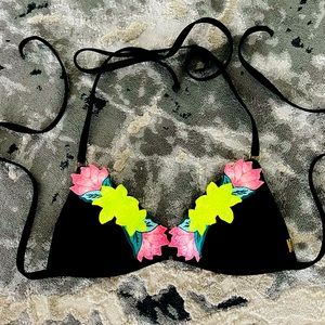 Victoria Secret PINK Neon Floral Bikini Top  S